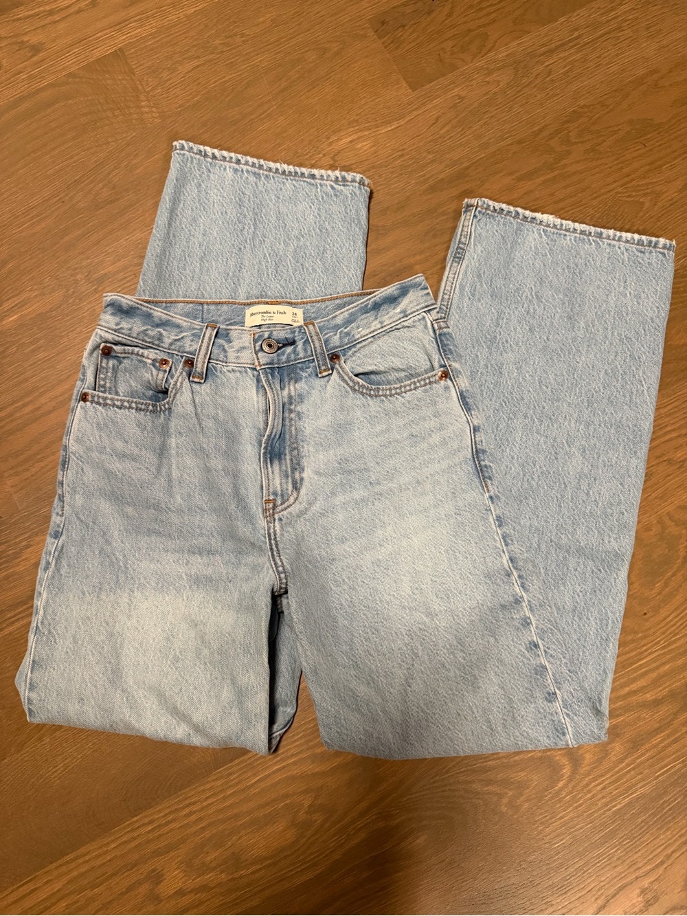 Abercrombie & Fitch Light Blue Straight-Leg Jeans